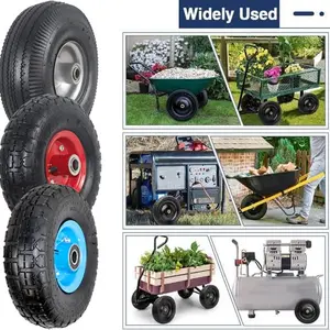 Ban dan roda pengganti roda padat 10 inci 4.10/3.50-4 ban datar untuk truk tangan, Generator, kereta gorila
