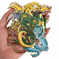 Broche en émail Dragon Anime, badge en métal personnalisé, épinglette de football, de golf, grande broche, épingle de sûreté, émail personnalisé