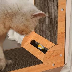 Hot Sale High Quality L-Shaped Detachable <b>Cat</b> Scratch Board Wear-Resistant Corrugated Board Wood Paper Material <b>Cat</b> <b>Tree</b> - Product Image 4