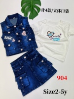 Ensemble de jeans pour enfants modèle YQ285, 11,25 dollars, denim de haute qualité, nouveaux jeans personnalisés, coupe slim pour filles, jeans pour enfants avec couleurs