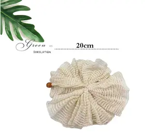 Natural Plant Fiber Soft Mesh Bath Shower Loofah Sponge Ramie Bath Ball Washing Body Pouf