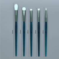 Pinceaux de maquillage synthétiques double tête 5 pièces avec logo personnalisé de la marque DL, pour fard à paupières, crayon à sourcils et peinture à l'encre – Vente chaude