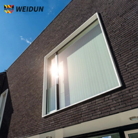 Fenêtre fixe moderne en aluminium double panneau de verre haute transparence isolation thermique insonorisée large Vision Villa salon