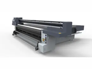 Ntek-impresora híbrida UV de 3,2 m, cabezal de impresión Ricoh Gen5 Gen6, impresora plana y enrollable