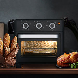 Mini four 1200W 15 litres Four à air Four électrique à air chaud Porte en verre simple <span class=keywords><strong>Bac</strong></span> à miettes <span class=keywords><strong>amovible</strong></span> 3 boutons Éclairage intérieur - Product Image 1