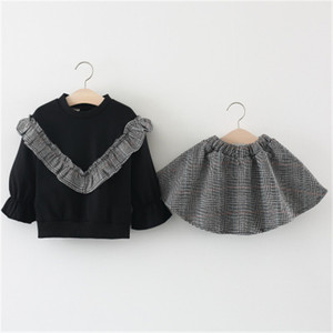 Autumn Clothing Sets for Baby Q <b>Mini</b> Indian Wrap Skirts Girls and Casual Shirt Import China Goods - Product Image 3