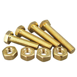 Oem ODM tùy chỉnh đồng din933 Máy Hex đầu Nut bu lông ốc vít M5 M6 M8 M12 đầy đủ chủ đề đồng lục giác bu lông và đai ốc - Product Image 4