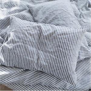 Hotel Duvet Cover European Flax Linen Custom Size Queen King French Organic Linen Pillow Cover <b>Stripe</b> Linen <b>Bedding</b> <b>Set</b> - Product Image 4
