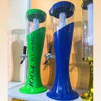 Distributeur de bière pression premium 3L avec logo personnalisable, tour à bière avec tube à glace, fournitures hôtelières, tour à bière premium avec logo personnalisable