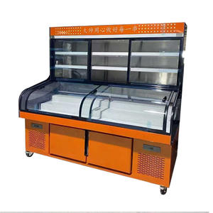 Congélateur de présentation à refroidissement direct à trois températures pour restaurant commercial de 2 m, ultra-congélateur, présentoir pour aliments, poisson, viande, vente - Product Image 6