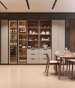 Étagères de bibliothèque en panneaux de bois mélaminé modernes, design contemporain, meubles écologiques et durables pour les armoires de salon - Product Image 6