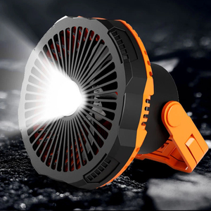 Ventilateur de camping portable de qualité industrielle Ananke Tools, lampe LED, alimenté par batterie, corps en plastique, modèle F8, ventilateur de bureau/table DIY, extérieur - Product Image 4