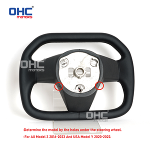 พวงมาลัยหุ้มหนังสไตล์รถบรรทุกไซเบอร์สำหรับเทสลารุ่น<span class=keywords><strong>3</strong></span> 2016-2023และรุ่น Y 2020-2022พร้อมระบบทำความร้อนจากคลังสินค้าสหรัฐอเมริกา - Product Image 4