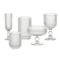 Gobelet en verre de perles de motif vertical rétro européen moderne coloré coloré pour les tasses d'eau et de crème glacée de vin rouge de Champagne
