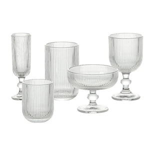 Gobelet en <span class=keywords><strong>verre</strong></span> de perles de motif vertical rétro européen moderne coloré coloré pour les tasses <span class=keywords><strong>d</strong></span>'<span class=keywords><strong>eau</strong></span> et de crème glacée de vin rouge de Champagne - Product Image 4