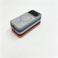 Coque de téléphone de luxe en TPU PC ultra-fine, effet mat, magnétique, anti-chute, antichoc pour iPhone 16 17 18 Pro Max