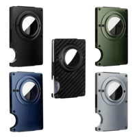 Minimalistischer Schlanker Kartenhalter aus Aluminium mit Clip für Herren