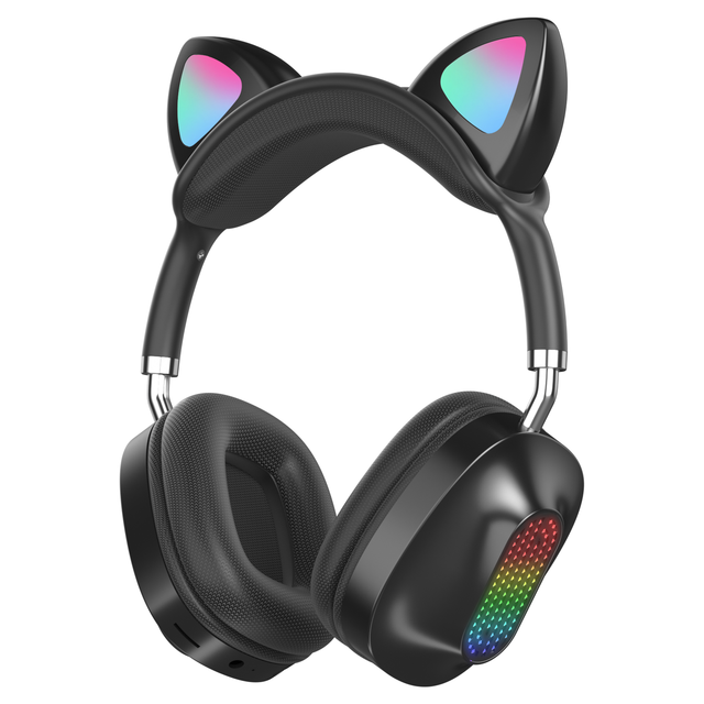 Gaming Earphones STN06 JL IPX-6 Waterproof LED Light Cat Ears Foldable Wireless Headset Headphones 120h Standby for Sports