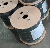 Fibre optique 1hilo 2 hilos 4 hilos FTTH câble de dérivation 1km/tambour avec 1 acier + 2 * FRP