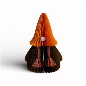 Adorno Navideño Ecológico Reutilizable de Papel con Diseño de Panal de Abeja 3D, Gnomo Sueco, <span class=keywords><strong>Duende</strong></span>, para Decoración de Interiores y Exteriores en Navidad y Pascua - Product Image 2