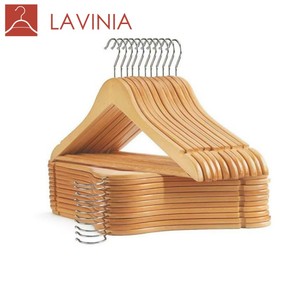 Cintres <span class=keywords><strong>en</strong></span> <span class=keywords><strong>bois</strong></span> chromés de qualité B Lavinia – <span class=keywords><strong>Prix</strong></span> compétitif – Fabricant de cintres - Product Image 1