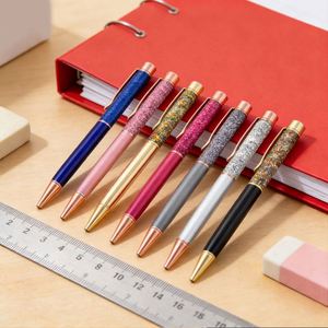 Metal <b>Crystal</b> Rotating Ballpoint Multi-color Rhinestone Novelty Refillable for Office Student Use Engraved Logo Advertising - Product Image 1