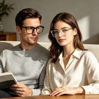 Montures optiques carrées pour le travail de bureau, usage quotidien, hommes, lunettes professionnelles TR, style chic et tendance