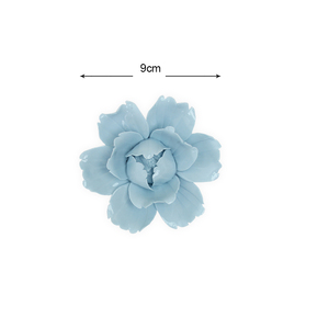 Décoration murale florale en céramique bleue F004BL pour salon, fond mural floral, décoration murale florale en rose - Product Image 3