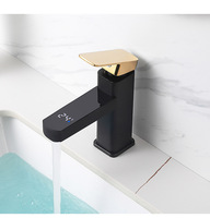 Beelee robinet d'affichage de température intelligent noir salle de bains évier eau chaude et froide robinets de mélangeur de lavabo