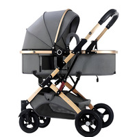 JXB 2025 Poussette pour bébé légère à haute vue Offre Spéciale Bothway Design pliant pour les nouveau-nés assis et couché Bothway