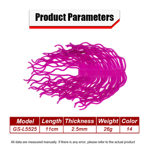 Set Combinado de Alta Calidad al por Mayor de 11cm/26g para Materiales de Atado de Moscas San <span class=keywords><strong>Juan</strong></span> Flies Leg Squirmy Wormy para Pesca en Lagos, Ríos y Arroyos - Product Image 2