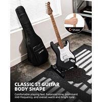 LEKATO 39 Inch Full Size Solid Body Electric Guitar Kit for Beginners HSS 5w Mini Amp Bag Tuner Capo Included