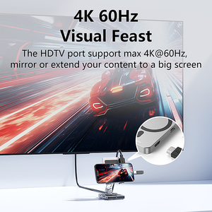 3 Trong 1 Usbc USB-C Docking USB Loại C Adapter Hub Dock Với 10Gbps M.2 Nvme SSD Bao Vây Pd 100W Và Hỗ Trợ 4K 60Hz Đầu Ra HDTV - Product Image 5