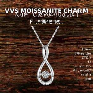 สร้อยคอโมอิสซาไนต์สำหรับงานแต่งงานผู้หญิงแบบคลาสสิก เครื่องประดับเงินแท้ 925 ดีไซน์โดดเด่น พร้อมจี้เพชร VVS รับรองโดย GRA - Product Image 3