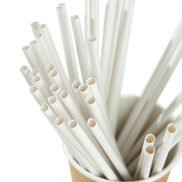 Pailles en papier biodégradables personnalisées sans colle et sans MOSH/MOAH pour jus, pailles jetables