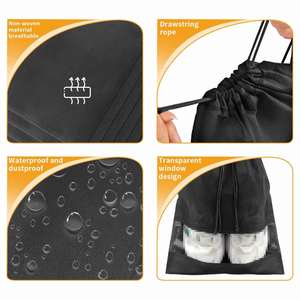 Sac de rangement à cordon en non-tissé pour jouets et chaussures, anti-poussière, avec logo personnalisé, prix de gros abordable - Product Image 3