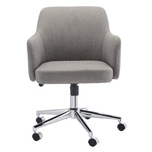 ALINUNU Chaise de bureau pivotante moderne en tissu, design tonneau, avec accoudoirs intégrés, vente en gros - Product Image 6