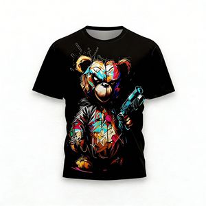 T-Shirt da Uomo Fitspi con Stampa 3D Cartoon, Maglietta Estiva con Grafica Digitale, Manica Corta, Collo Tondo, Moda Casual, Vendita Diretta dalla Fabbrica - Product Image 6