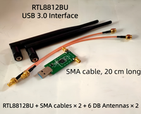 Realtek RTL8812AU Çift Antenli Raspberry Pi Görüntü İletim 5G WiFi Alıcı-Verici Ağ Kartı Modülü RTL8812 RTL8812BU
