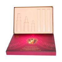 Boîte cadeau cosmétique rigide personnalisée, emballage de luxe pour soins de la peau avec insert en mousse personnalisé pour ensemble de flacons de sérum