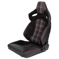 JIABEIR 9007 Sièges de course universels réglables pour simulateur de conduite, avec glissière pour siège de voiture, style plaid, pour station de jeu