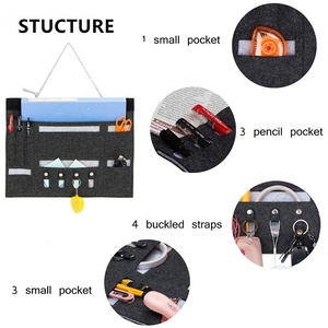 Gancho desmontable y bucle <span class=keywords><strong>3</strong></span> piezas organizador de archivos de pared colgante de fieltro - Product Image 3