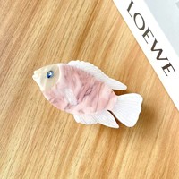 Pince à cheveux personnalisable Yuxi, motif requin et poisson porte-bonheur, en acétate, 5 cm, pour femme, idéale pour les fêtes