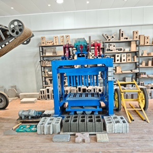 QT4-40 Semi-automatic <strong>Block</strong> Machine, Dual Vibration Motor <strong>Concrete</strong> Hollow Brick Press for Interlocking Paver Curbstone - Product Image 3