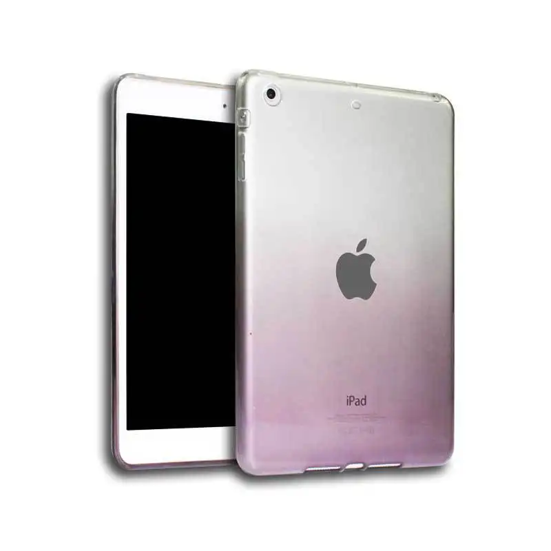 Anti fall Clear and Black Gradient Transparent Soft TPU case for ipad Pro Lightweight Cover for iPad Air 2021