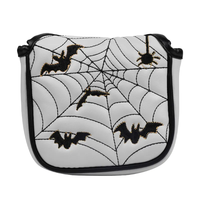 Couvre-chef de putter de golf Couvre-chef en cuir PU Spider Web Design Mallet Putter Couvre-chefs de club de golf Aimant