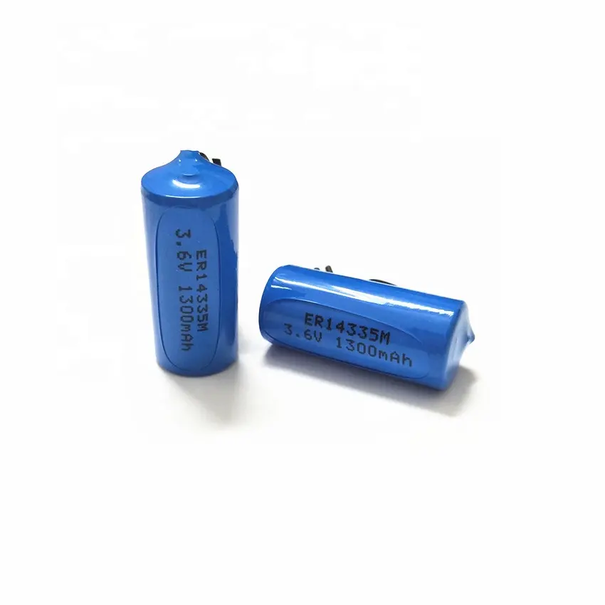 Deep cycle ER14335m 3.6V 1300mAh batteria al litio zolfo per indicatori di gas perni axials personalizzati