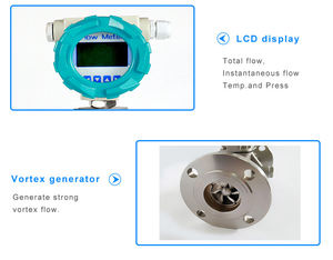 Akıllı hassas alüminyum alaşım girdap akış ölçer dijital LPG debimetre OEM gaz orta ölçüm için desteklenen - Product Image 5