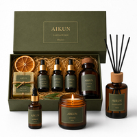 AIKUN – Fournisseur direct d'usine – Coffret cadeau imprimé personnalisé – Ensemble diffuseur d'huiles essentielles naturelles pour les marchés de cadeaux de fin d'année