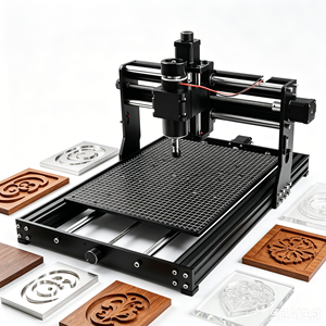 โปรโมชั่น เครื่อง CNC แบบพกพา 4030 Pro กำลังมอเตอร์ 500W แกนหมุน 3 แกน เครื่องแกะสลัก CNC ขนาดเล็กแบบตั้งโต๊ะ สำหรับงานไม้ อะคริลิก อลูมิเนียม แกะสลักและตัดด้วยเลเซอร์ - Product Image 1